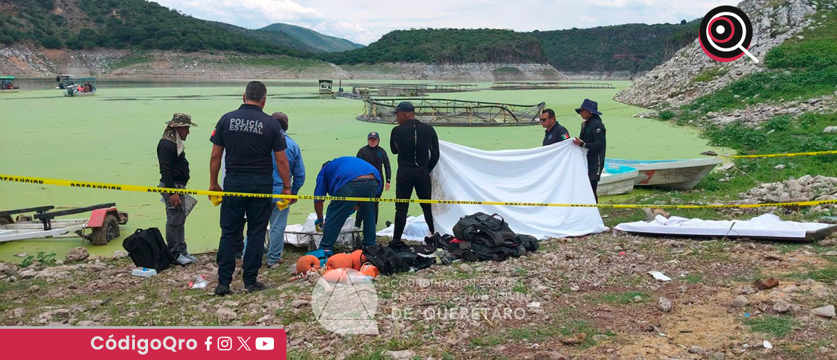 Recuperan tres cuerpos tras hundimiento de lancha en la presa Zimapán