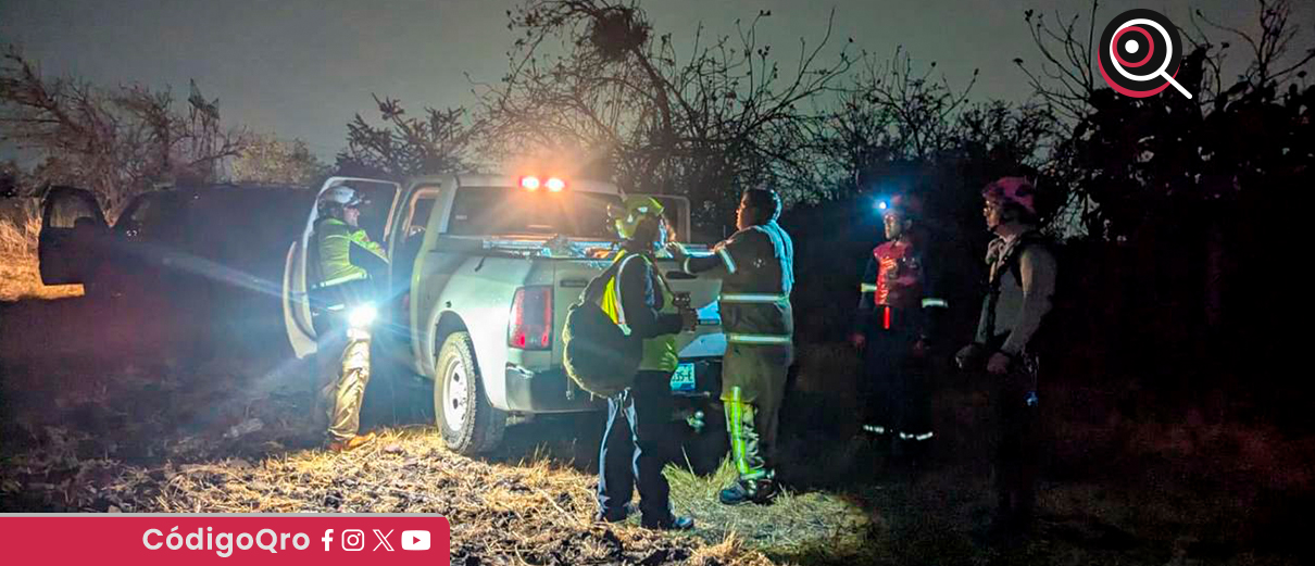 Rescatan a joven atrapado en peñasco de La Cañada de la Plata