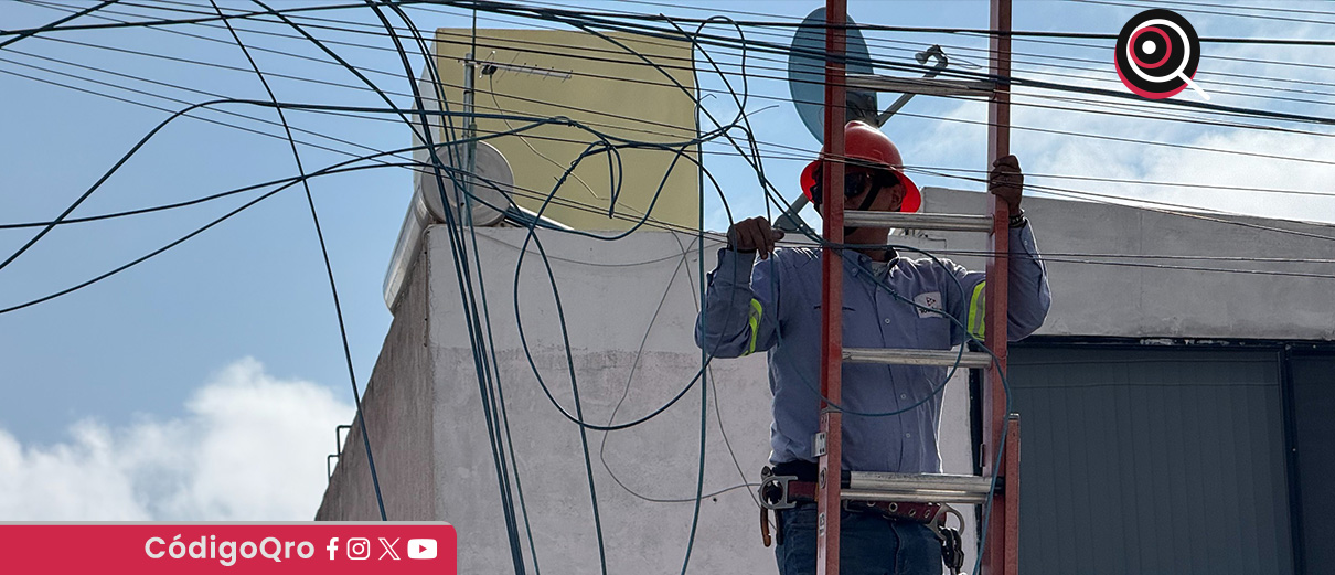 Retiran más de 3.3 toneladas de cables en desuso durante 2026