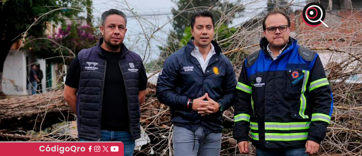 El presidente municipal de Querétaro, Felipe Fernando Macías Olvera, reportó saldo blanco tras las lluvias de este sábado