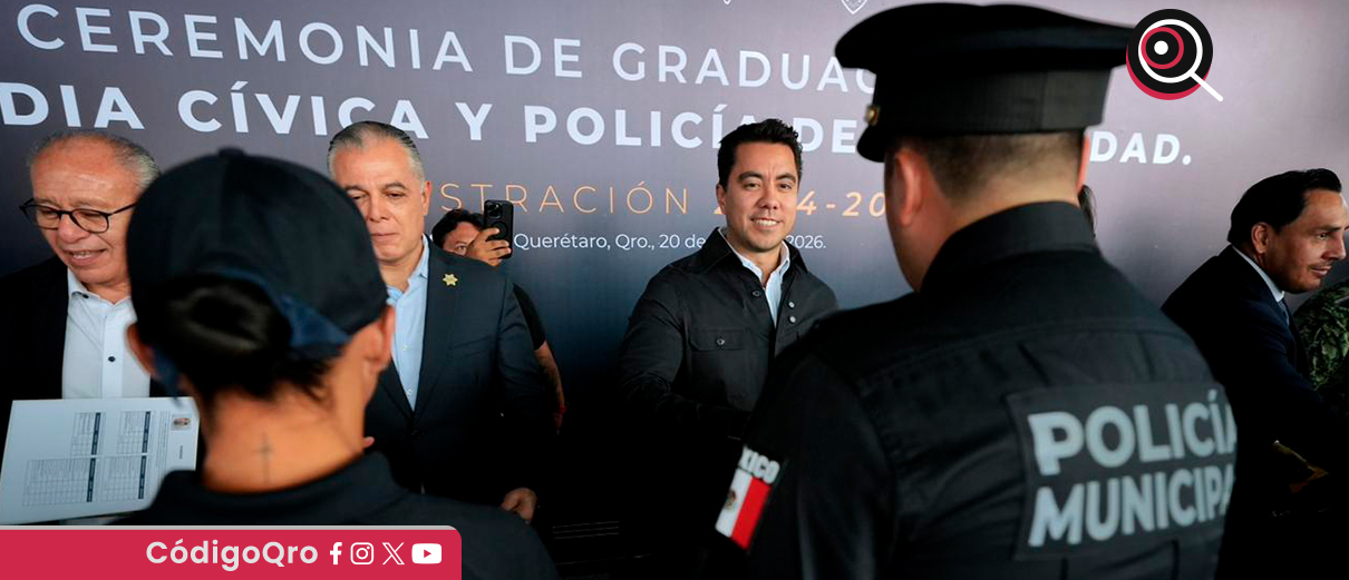El presidente municipal de Querétaro encabezó la graduación de nuevos elementos de la Guardia Cívica y Policía de Proximidad