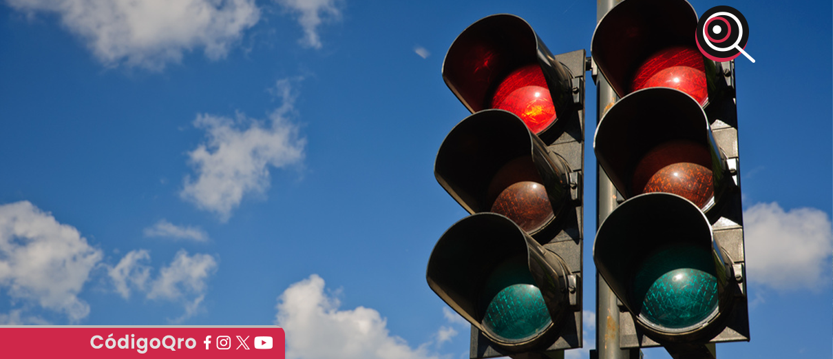 Reportan fuera de funcionamiento algunos semáforos de Querétaro