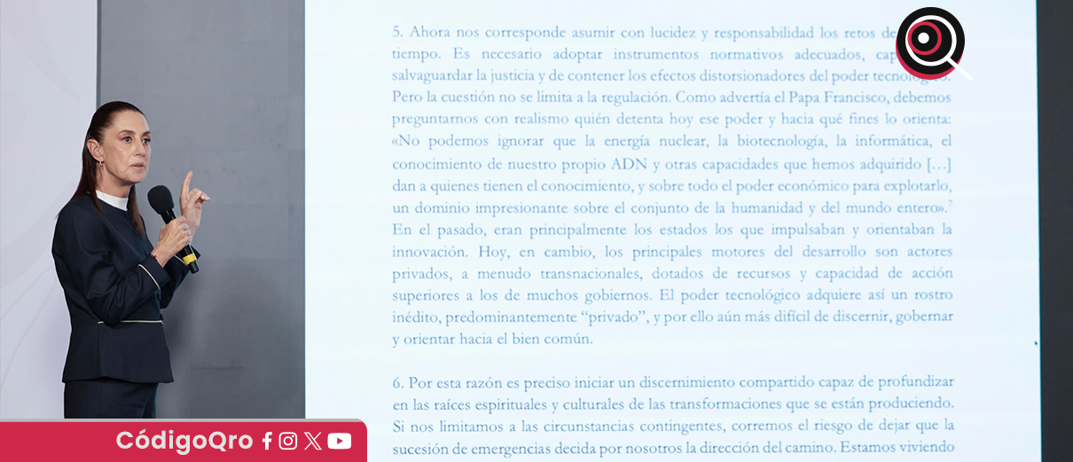 papa León XIV, Inteligencia Artificial, Sheinbaum, encíclica,