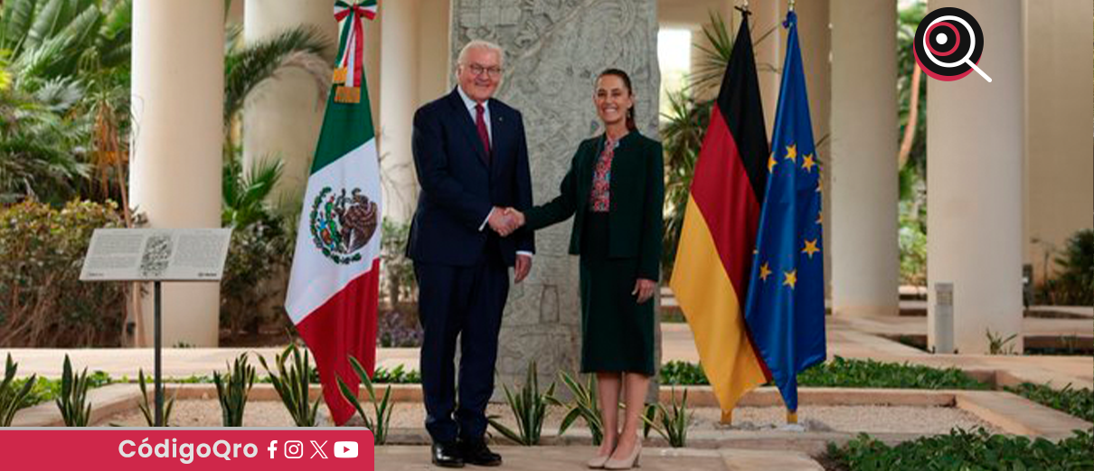 Sheinbaum recibe en Cancún al presidente alemán Frank-Walter Steinmeier