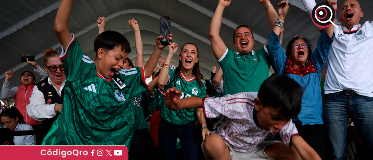 La presidenta de México, Claudia Sheinbaum, celebró la victoria en el debut mundialista