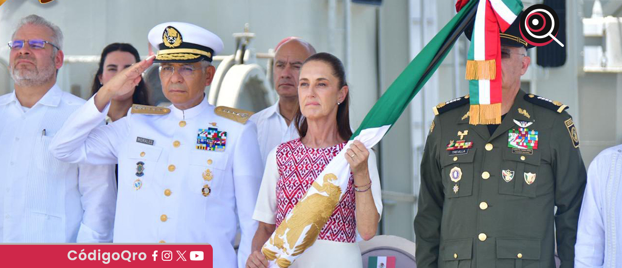La presidenta de México, Claudia Sheinbaum, encabezó el Día de la Marina Nacional