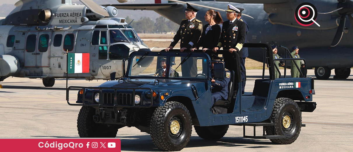 La presidenta de México, Claudia Sheinbaum, encabezó la conmemoración del Día de la Fuerza Aérea Mexicana