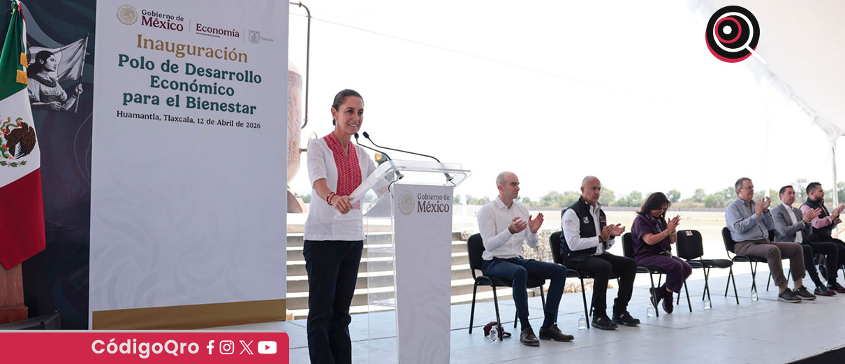 De gira por Tlaxcala, la presidenta Claudia Sheinbaum puso en marcha el primer Polo de Desarrollo Económico