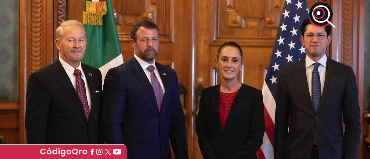 La presidenta Claudia Sheinbaum recibió al secretario de Seguridad Nacional de Estados Unidos