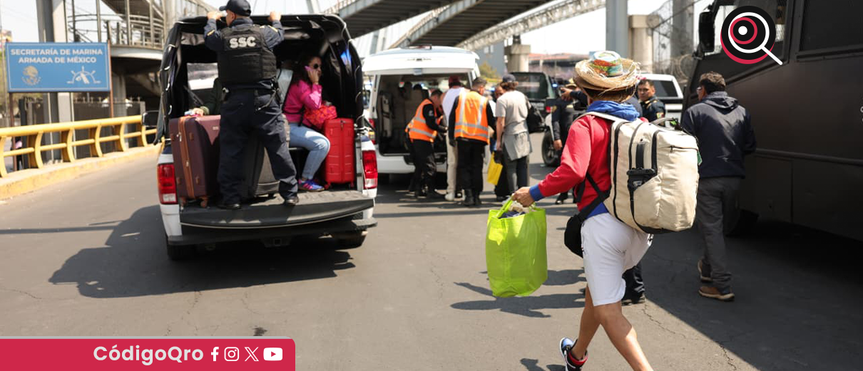Bloqueo de taxistas del AICM: SSC apoya a usuarios para alcanzar sus vuelos