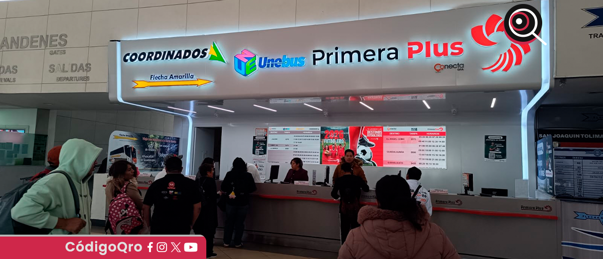 afluencia, Terminal de Autobuses, Querétaro,