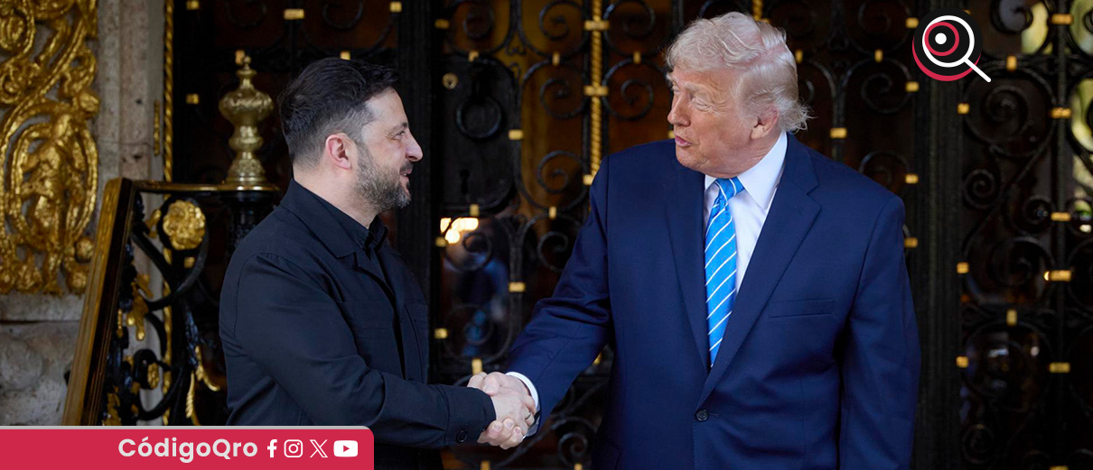 Donald Trump recibió a Volodímir Zelenski en Mar-a-Lago