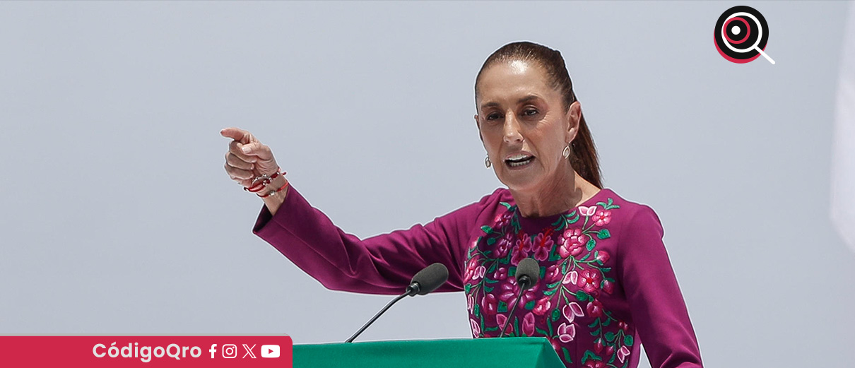 La presidenta de México, Claudia Sheinbaum, encabezó una concetración masiva en el Monumento a la Revolución