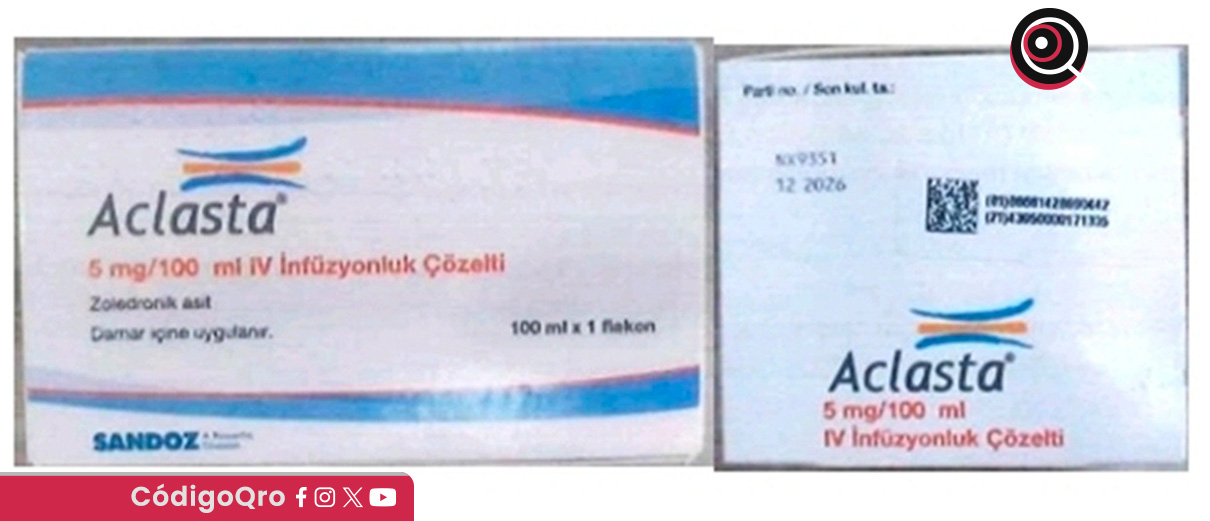 La Cofepris emitió una alerta sanitaria por la venta ilegal de Aclasta