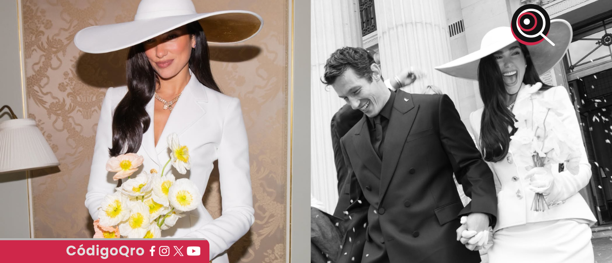 Dua Lipa presume su look nupcial tras la boda