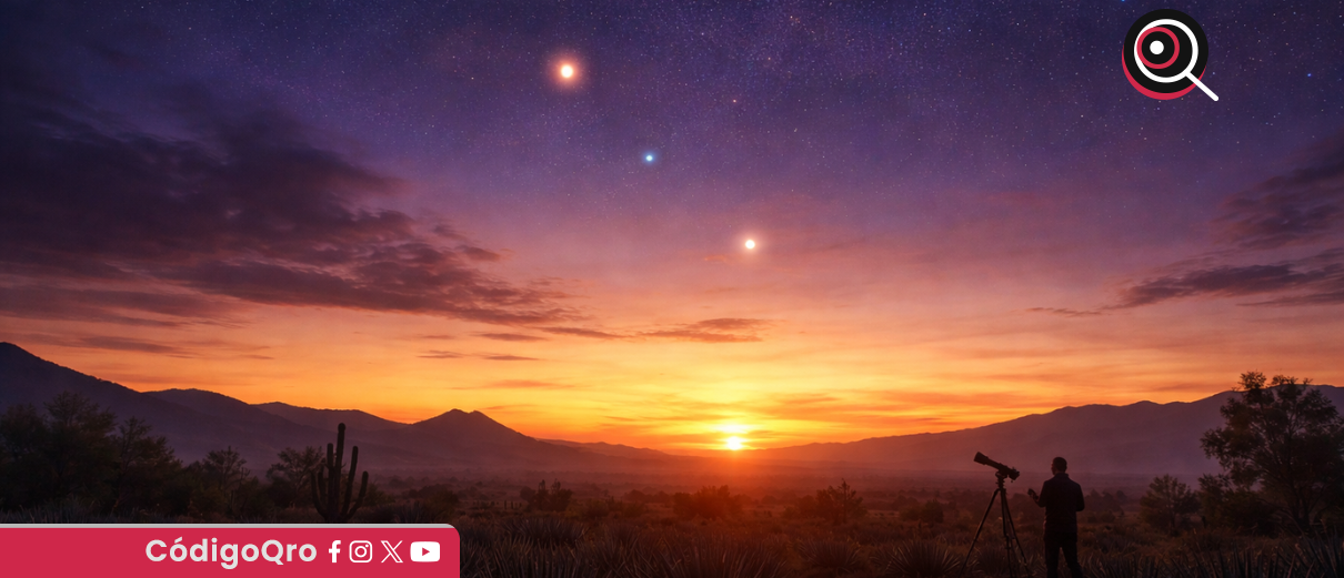 México, desfile planetario, abril