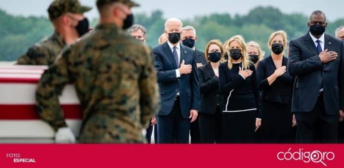 El presidente Joe Biden recibió los cuerpos de los 13 soldados de Estados Unidos muertos en Kabul. Foto: Especial