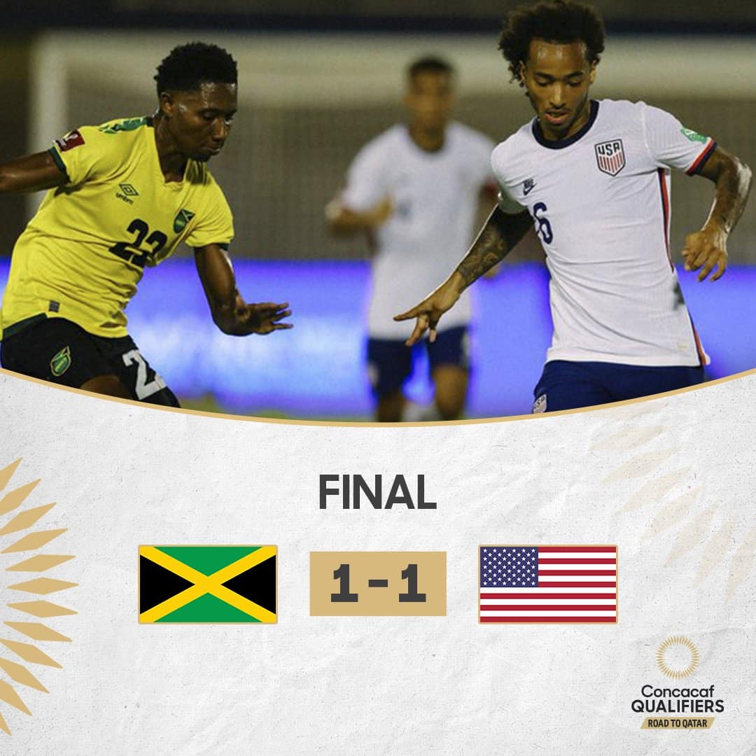 Jamaica aseguró un empate 1-1, incluso estuvo cerca de llevarse la victoria