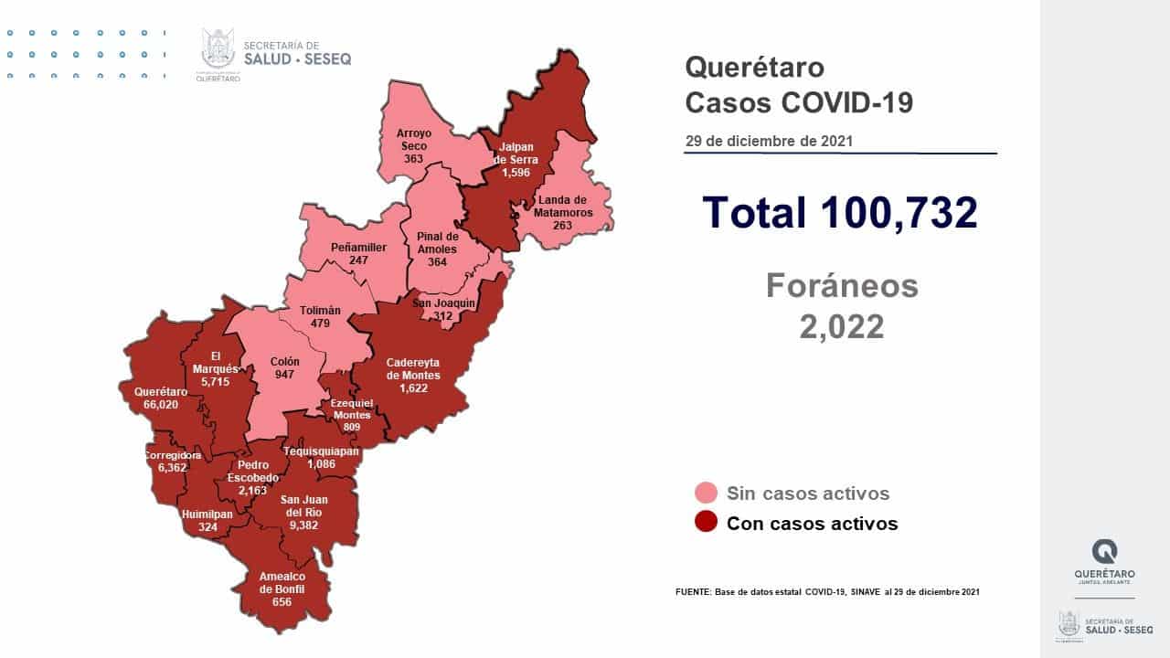 El estado de Querétaro sobrepasa los 100 mil casos acumulados de COVID-19. Foto: Especial