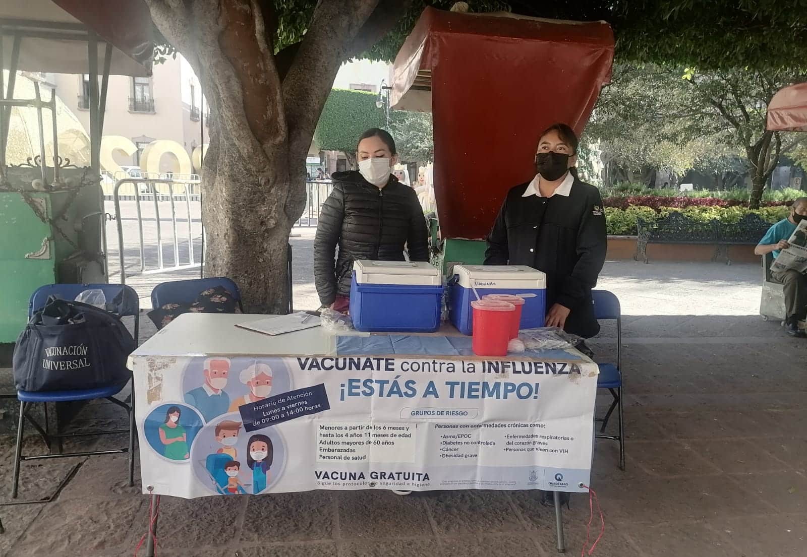 En el módulo ubicado en Plaza de Armas se aplica la vacuna contra la Influenza, de lunes a viernes de 09:00 a 14:00 horas