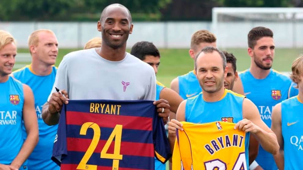 Durante su estancia en Italia, Kobe desarrolló un gusto particular por el futbol y era aficionado del Barcelona y el AC Milan