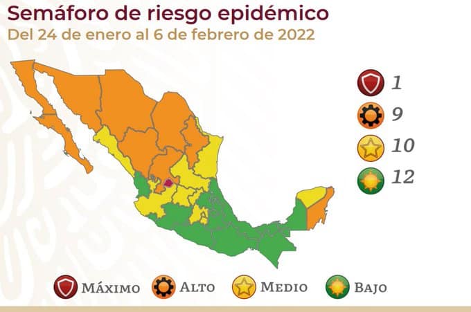 a nivel nacional se ha colocado a Querétaro en semáforo amarillo, subiendo de la posición 14 a la nueve