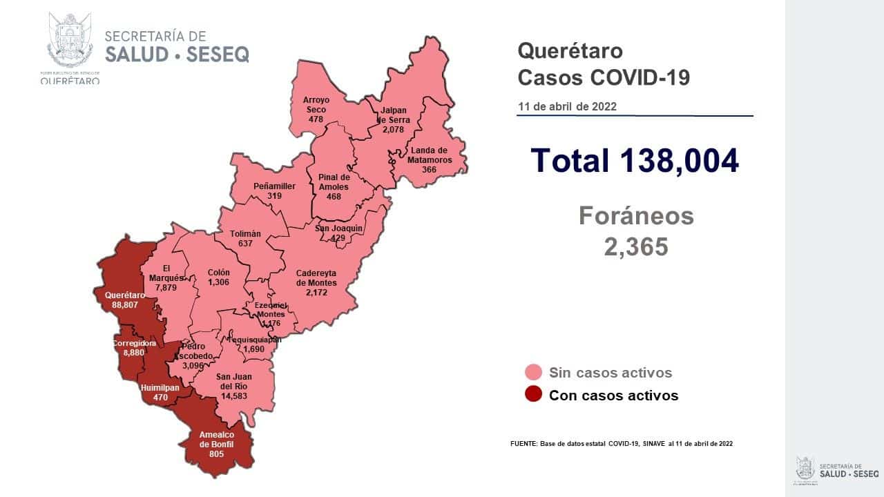 En el estado de Querétaro, 14 municipios ya no registran casos activos de COVID-19. Foto: Especial