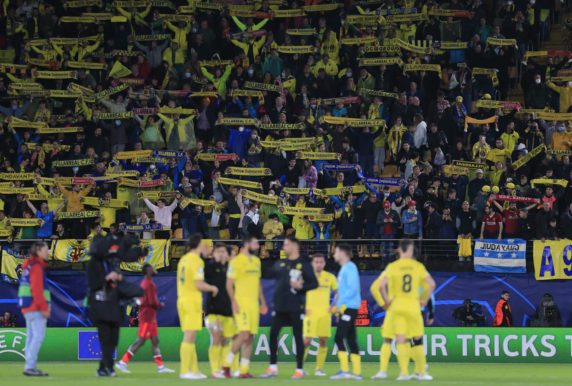 El Villarreal se quedó en la orilla de avanzar a la gran final de la UEFA Champions League. Foto: Agencia EFE