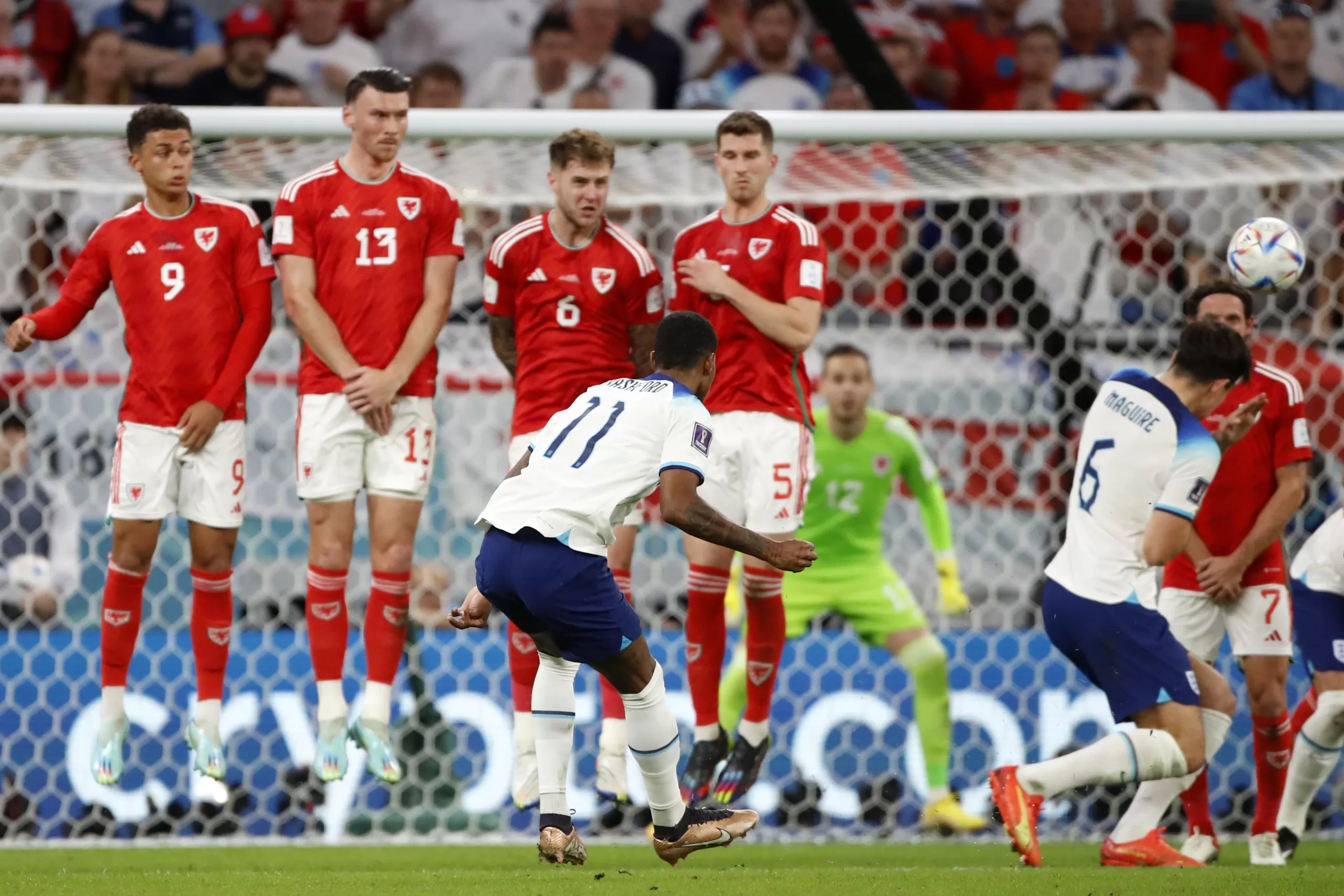 Marcus Rashford anotó un golazo de tiro libre