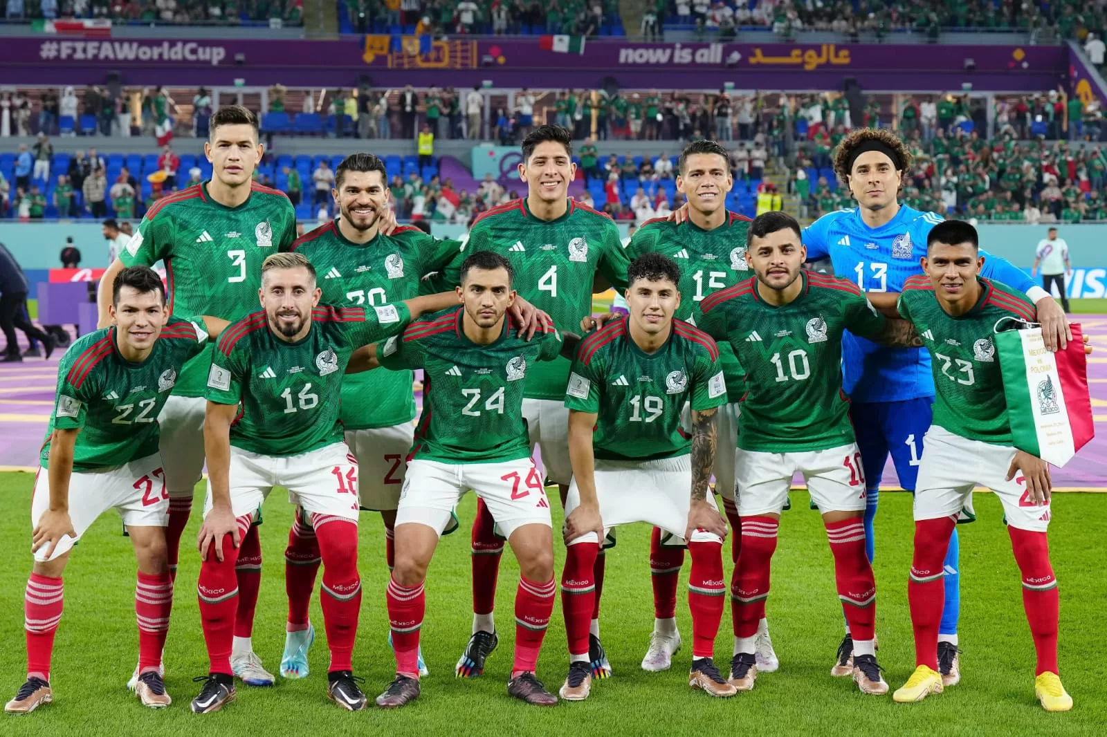 México saltó a la cancha sin sorpresas en el once inicial
