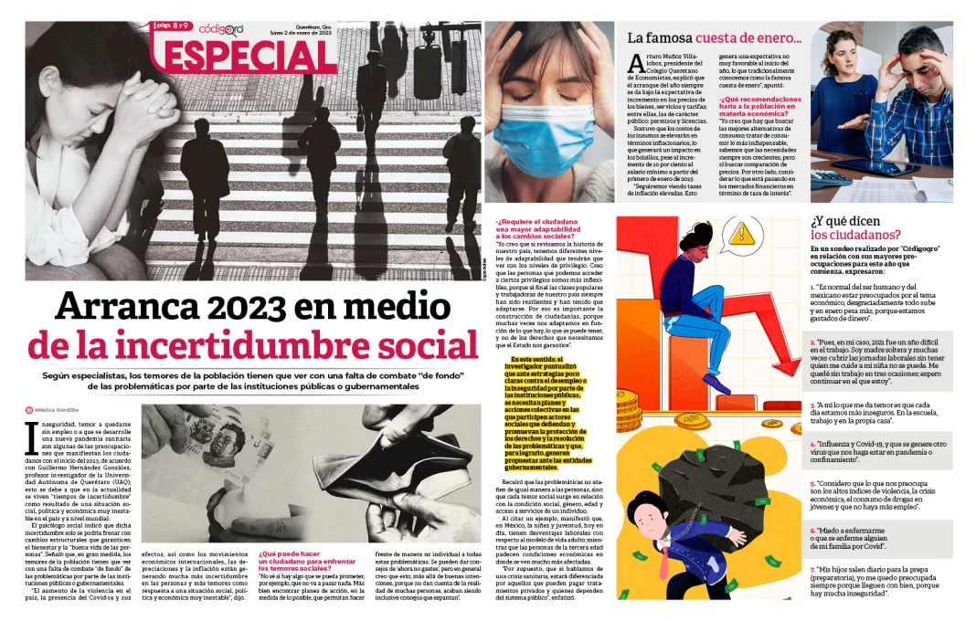 Comienza 2023 y la sociedad mexicana se debate entre la incertidumbre