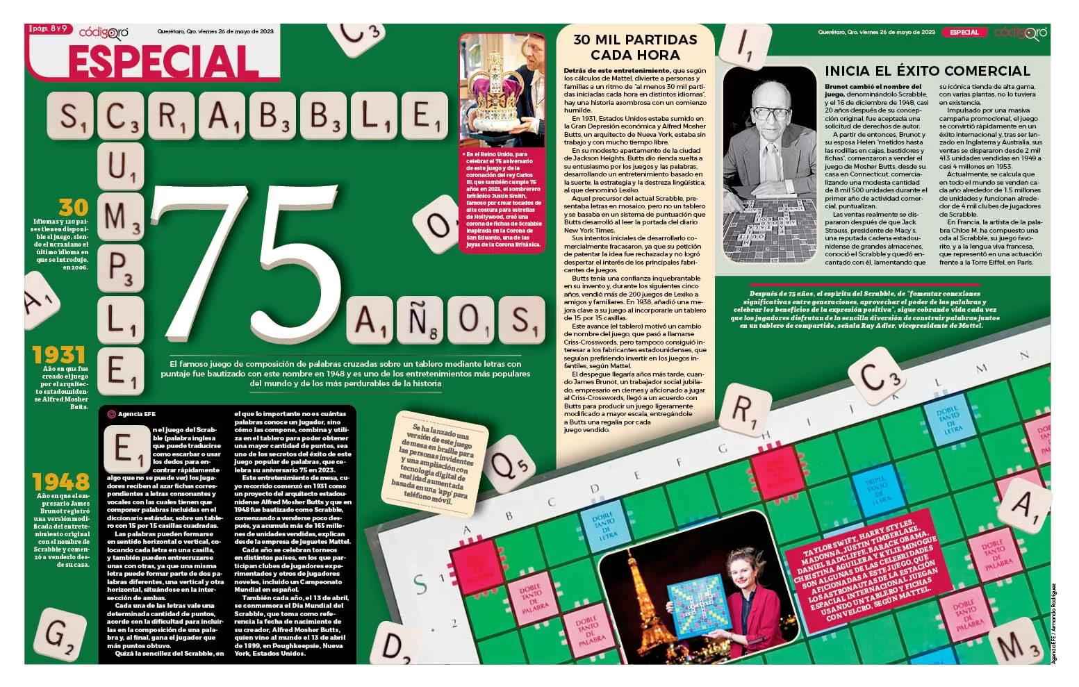 Scrabble Cumple 75 Años - CódigoQro