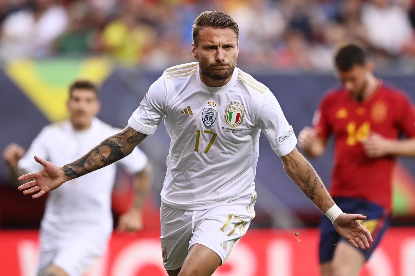 Con el gol vs España, Ciro Immobile se convierte en el máximo goleador de la selección italiana (16) bajo la dirección de Mancini