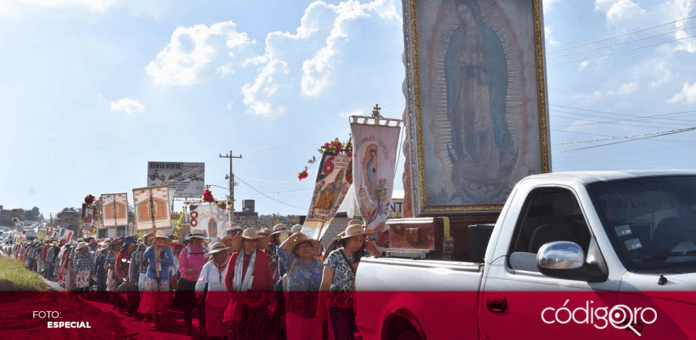 La Coordinación Interinstitucional de la Peregrinación a Pie al Tepeyac informó que mil 230 integrantes de la columna de mujeres provenientes de la comunidad de Neblinas, arribaron a Cadereyta