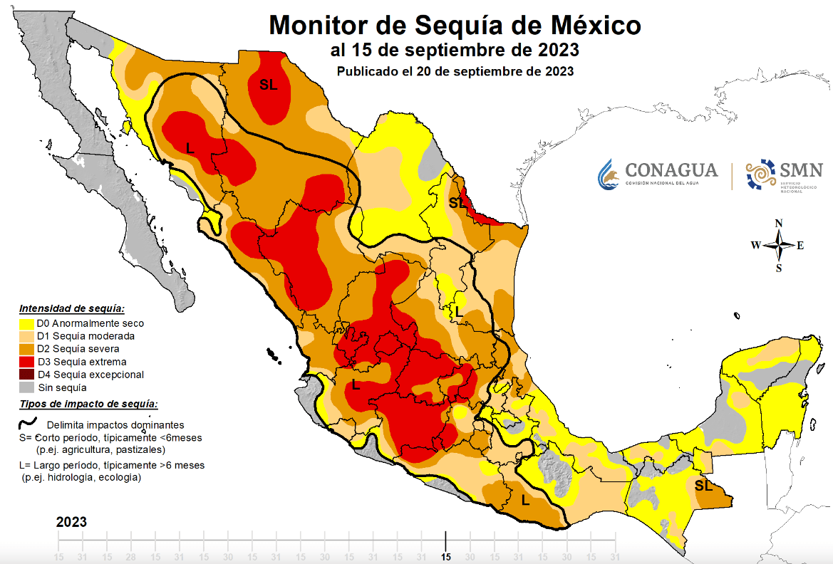 Conagua reportó aumento de la sequía extrema en México. Foto: Especial