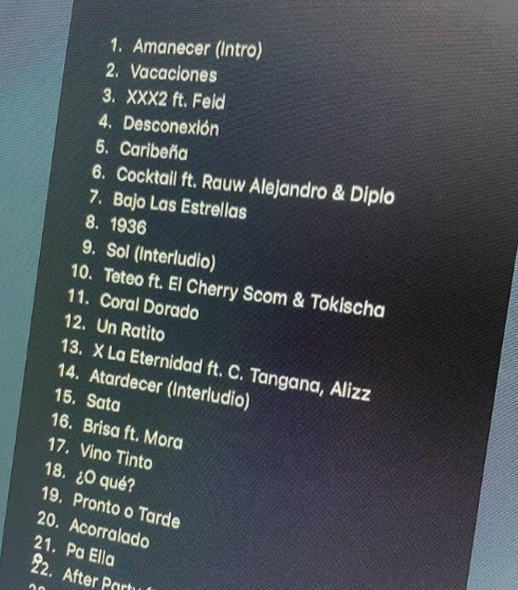 Este sería el Track List del nuevo álbum de Bad Bunny