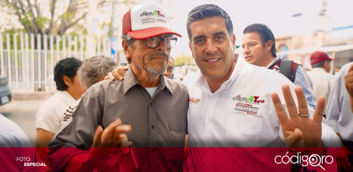 El candidato común de Morena-PT-PVEM a la presidencia municipal de Querétaro, Chema Tapia, aclaró la confusión sobre sus declaraciones 8 de 8 y 5 de 5. Foto: Especial