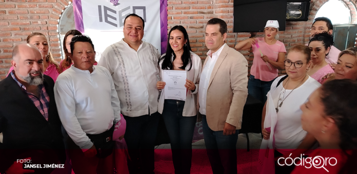 Paloma Arce se inscribió como candidata de Querétaro Seguro a la presidencia municipal de Querétaro. Foto: Jansel Jiménez