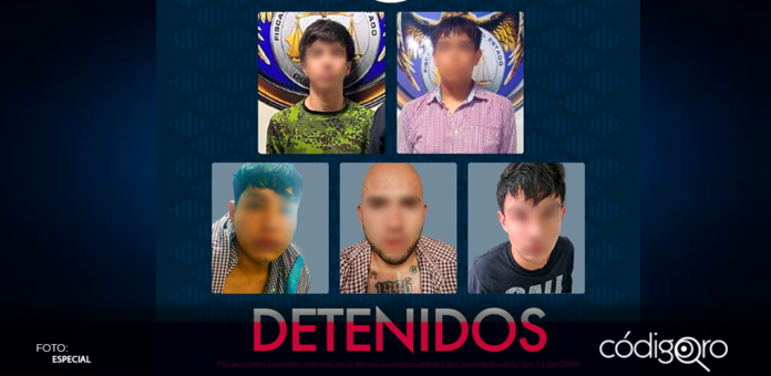 FGE en coordinación con policías municipales de Corregidora, Querétaro y autoridades ministeriales de Guanajuato, detuvieron a 5 personas por distintos hechos delictivos