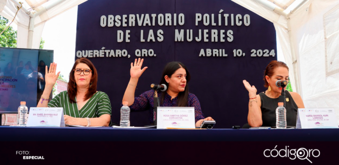 En la sesión tomaron protesta Marisol Kuri Lorenzo e Isabel Barriga Ruiz, magistrada del TEEQ, como presidenta y secretaria del Observatorio