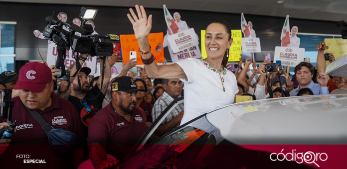 La candidata presidencial de Morena-PT-PVEM, Claudia Sheinbaum, recorrió el sureste de México. Foto: Especial