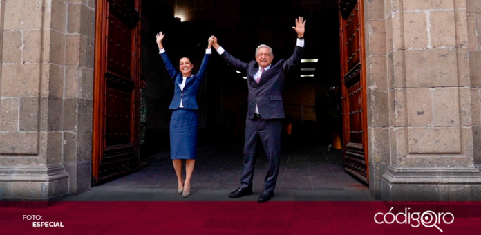 En Palacio Nacional, López Obrador recibió a la virtual presidenta electa Claudia Sheinbaum. Foto: Especial