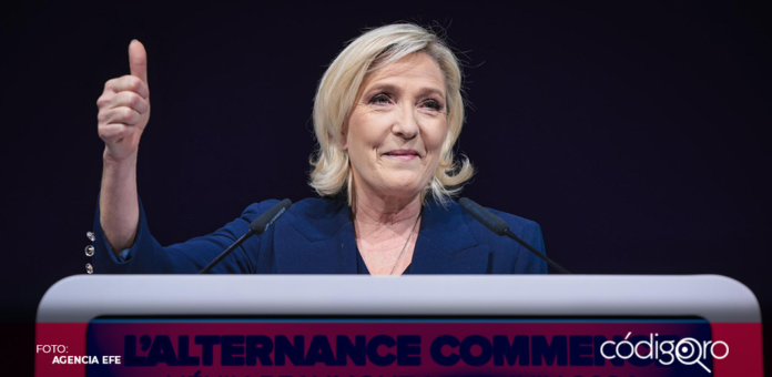 La ultraderecha liderada por Marine Le Pen ganó la primera vuelta de las elecciones partlamentarias en Francia. Foto: Agencia EFE