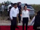 Un vehículo que pertenece al convoy que acompaña a la presidenta electa Claudia Sheinbaum sufrió un accidente val en Monclova, Coahuila