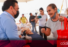 Luis Bernardo Nava supervisó el programa Comedor Contigo que en esta ocasión llevó alimentos a familias de la colonia Satélite Fovissste