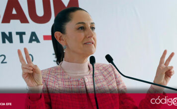 La virtual presidenta electa de México, Claudia Sheinbaum, expresó su apoyo a Marcelo Ebrard. Foto: Agencia EFE