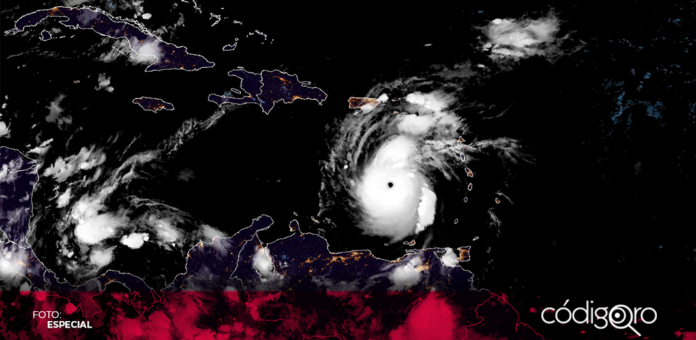 El huracán Beryl se fortaleció a categoría 5 en las aguas del Mar Caribe. Foto: Especial