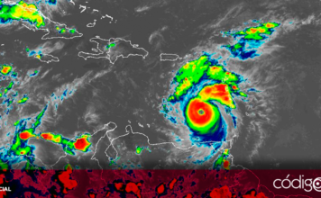 El huracán Beryl impactará las costas de la Penínsulade Yucatán como ciclón tropical categoría 2. Foto: Especial
