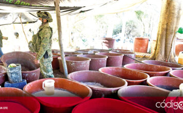 Agentes de la Semar y la FGR localizaron y desmantelaron en Sinaloa un laboratorio clandestino, presuntamente utilizado para la fabricación de sustancias sintéticas 