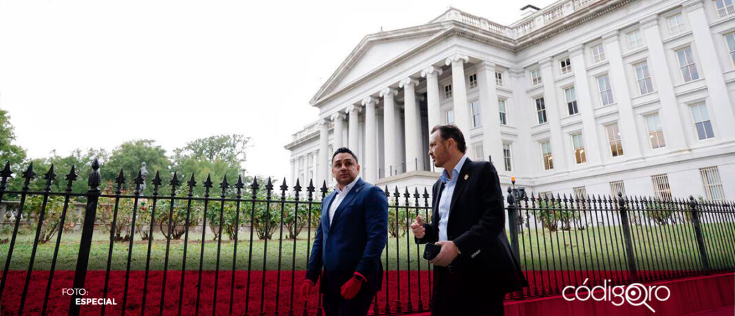 El gobernador Mauricio Kuri terminó su gira de trabajo por la ciudad de Washington. Foto: Especial